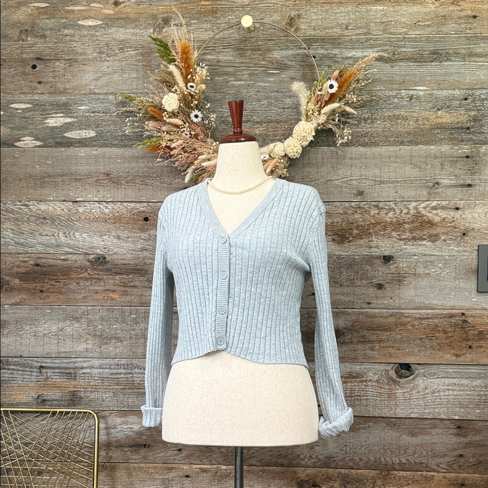Aerie Light Blue Ribbed Women's Cardigan